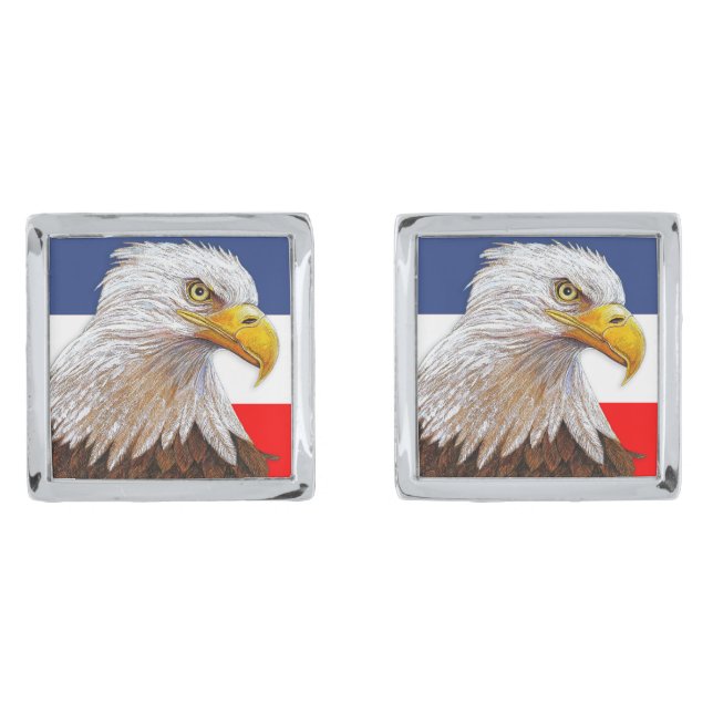 American Bald Eagle Cufflinks (Front)