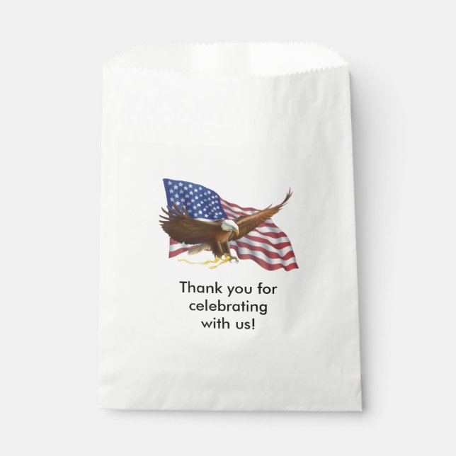 American Bald Eagle Favor Bag (Front)