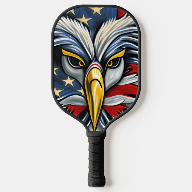 American Bald Eagle Flag Pickleball Paddle (Front)