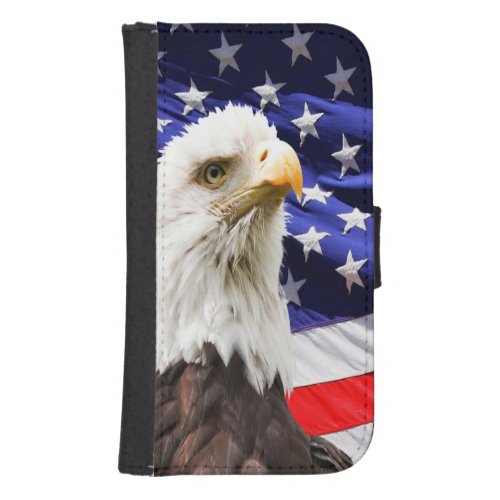 American Bald Eagle Flag Wallet Phone Case For Samsung Galaxy S4