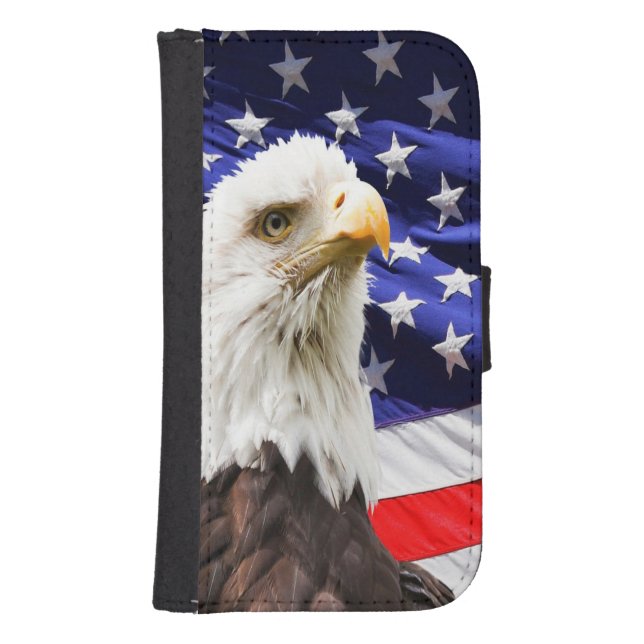 American Bald Eagle Flag Samsung Galaxy Wallet Case (Front)