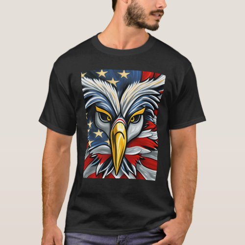American Bald Eagle Flag T_Shirt
