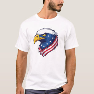 American Bald Eagle Flag T-Shirt Patriotic USA