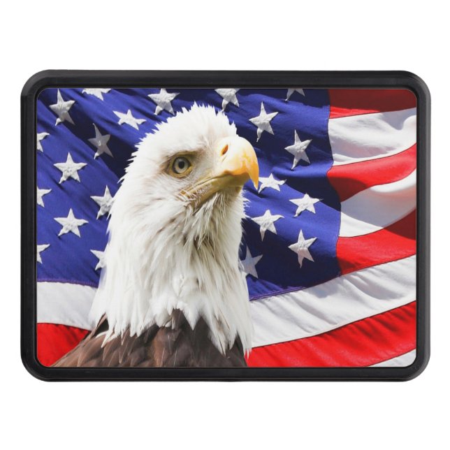 American Bald Eagle Flag Tow Hitch Cover (Front)