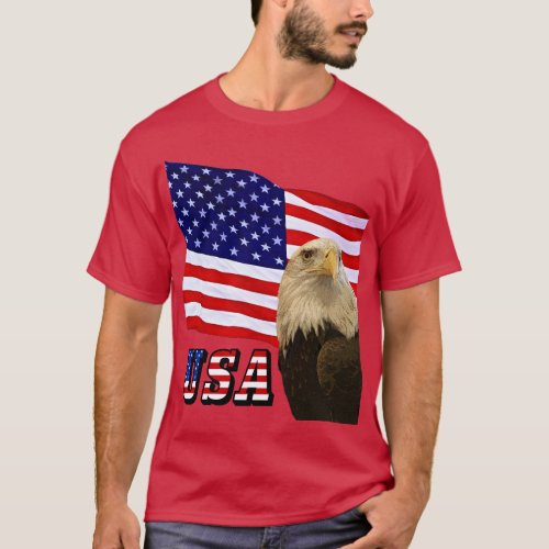 American Bald Eagle Flag USA Flag Shirt_ ZKOA T_Shirt