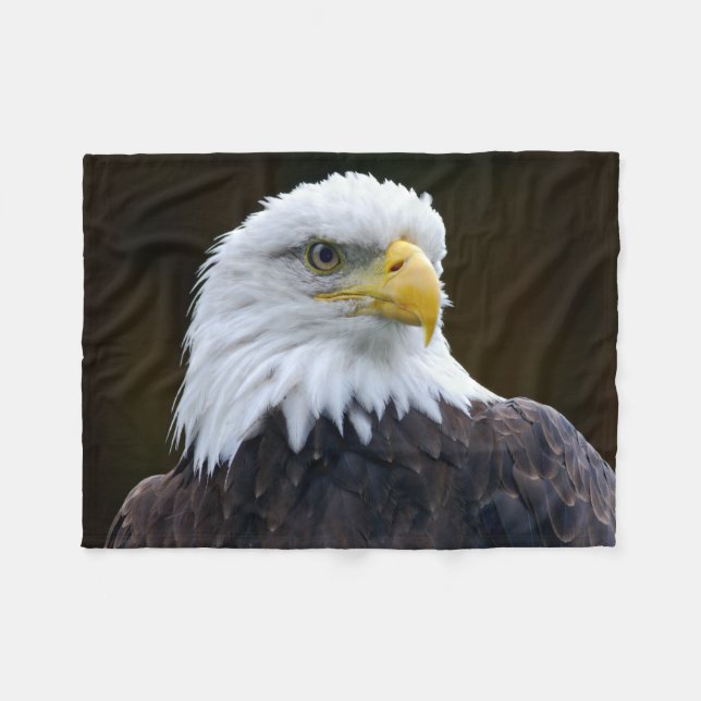 American Bald Eagle Fleece Blanket (Front (Horizontal))
