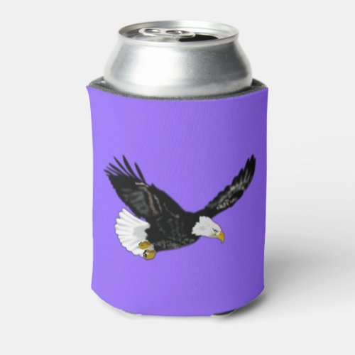 American Bald Eagle Flying Can Cooler _ Your Color
