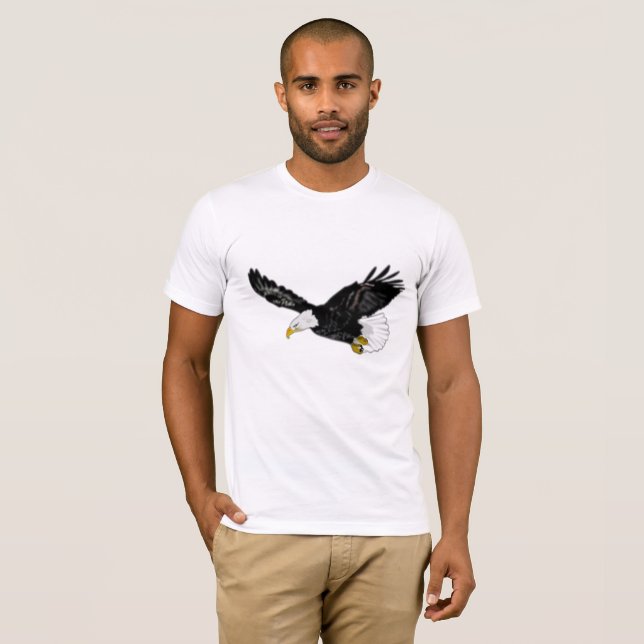 American Bald Eagle Flying T-Shirt Gift (Front Full)
