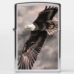 American Bald Eagle Flying Zippo Lighter