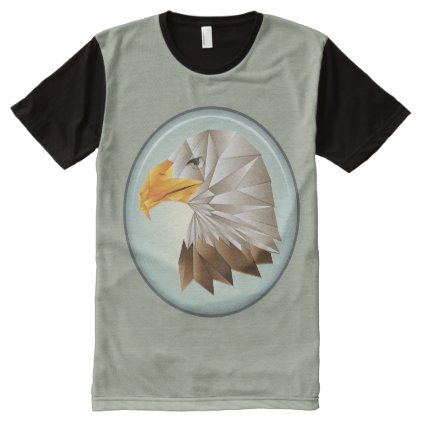 American Bald Eagle Folded Paper All-Over-Print Shirt