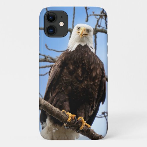 American Bald Eagle Funny Face Wildlife Photograph iPhone 11 Case