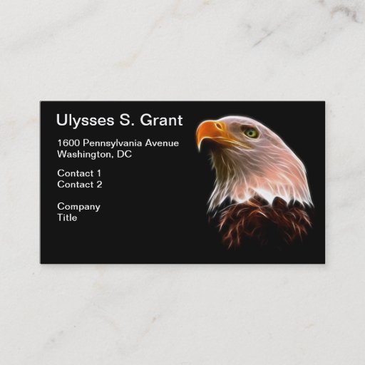 Customizable American Bald Eagle Head Business Cards