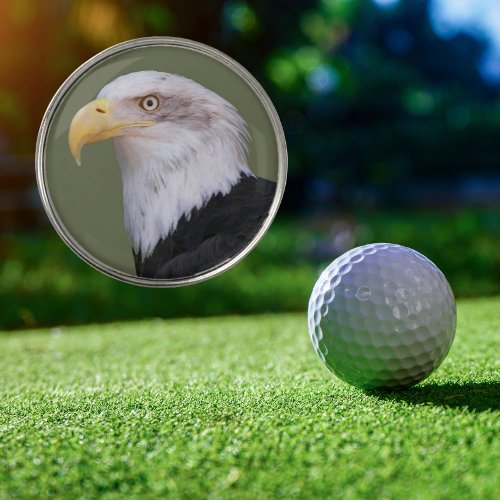 American Bald Eagle Head Golf Ball Marker