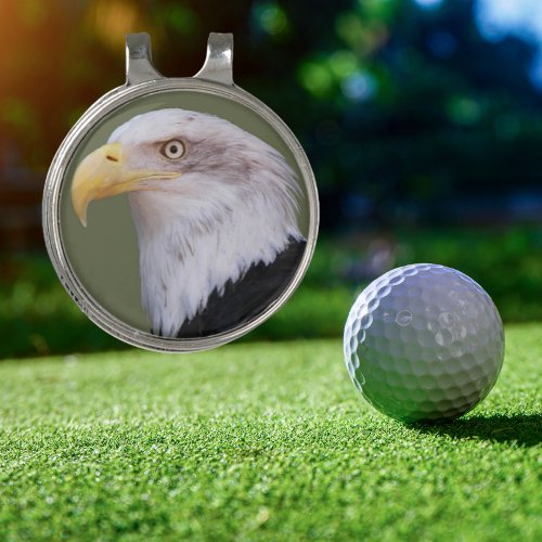 American Bald Eagle Head Golf Hat Clip
