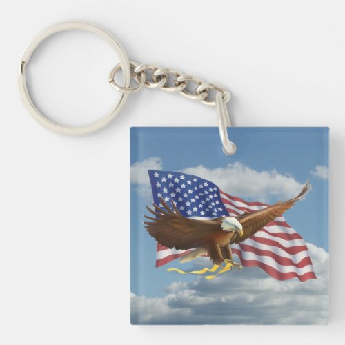 American Bald Eagle Keychain