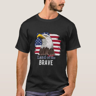 American Bald Eagle Land Of The Brave Patriotic 4t T-Shirt