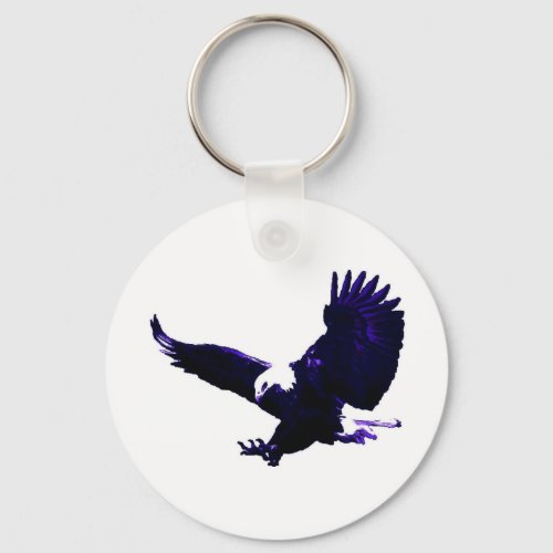 American Bald Eagle Landing Keychain
