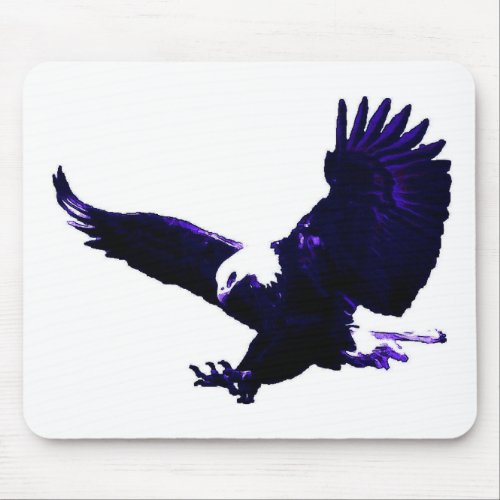 American Bald Eagle Landing Mouse Pad