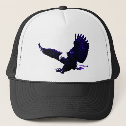 American Bald Eagle Landing Trucker Hat