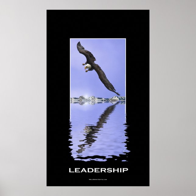 American Bald Eagle LEADERSHIP Motivational Print (Front)