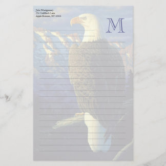 American Bald Eagle Mountain Sunrise Stationery