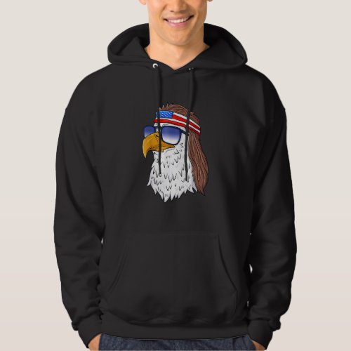 American Bald Eagle Mullet 4th Of July Funny Usa P Hoodie