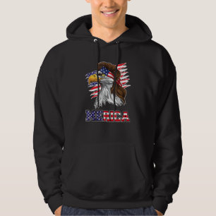 American Bald Eagle Mullet 4th Of July Funny Usa P Hoodie