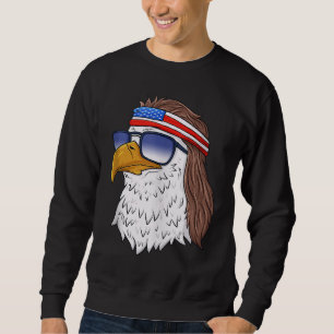 American Bald Eagle Mullet 4th Of July Funny USA P Sweatshirt