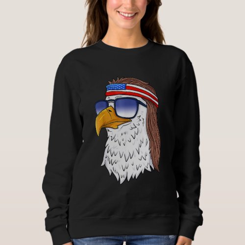American Bald Eagle Mullet 4th Of July Funny Usa P Sweatshirt