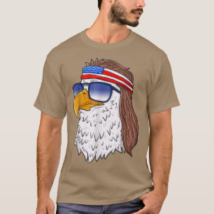 American Bald Eagle Mullet 4th Of July Funny USA P T-Shirt