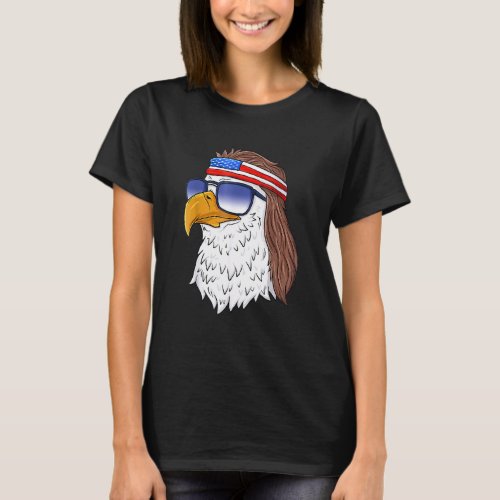 American Bald Eagle Mullet 4th Of July Funny Usa P T_Shirt