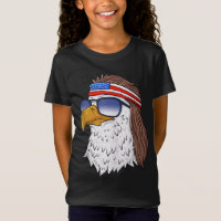 American Bald Eagle Mullet 4th Of July Funny USA P