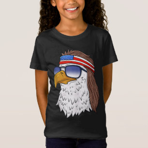 American Bald Eagle Mullet 4th Of July Funny USA P T-Shirt