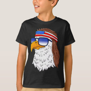 American Bald Eagle Mullet 4th Of July Funny Usa  T-Shirt