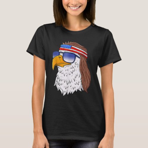 American Bald Eagle Mullet 4th Of July T_Shirt