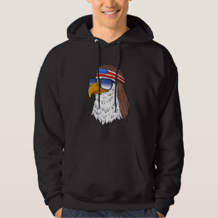American Bald Eagle Mullet 4th Of July Usa Patrio Hoodie