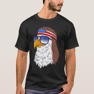 American Bald Eagle Mullet 4th Of July Usa Patrio T-Shirt