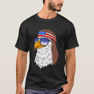 American Bald Eagle Mullet 4th Of July  Usa Patrio T-Shirt