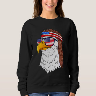 American Bald Eagle Mullet 4th Of July Usa Patriot Sweatshirt