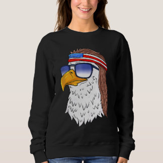 American Bald Eagle Mullet 4th Of July Usa Patriot Sweatshirt