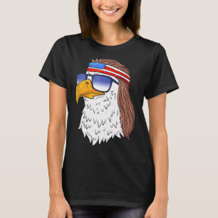 American Bald Eagle Mullet 4th Of July Usa Patriot T-Shirt
