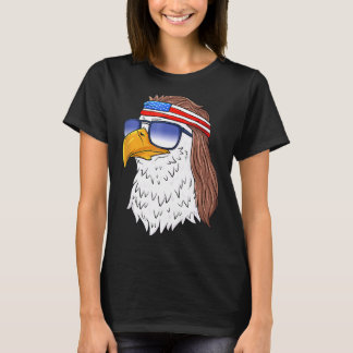 American Bald Eagle Mullet 4th Of July Usa Patriot T-Shirt