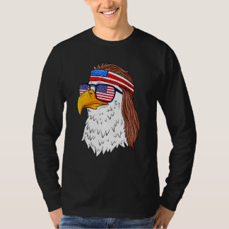 American Bald Eagle Mullet 4th Of July Usa Patriot T-Shirt