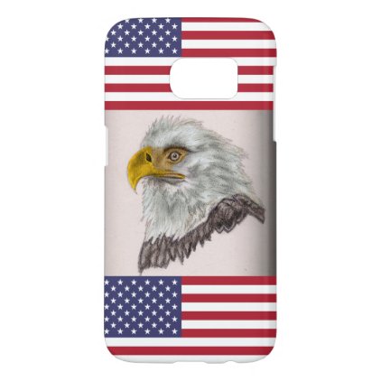 American Bald Eagle Patriotic Art Samsung Galaxy S7 Case