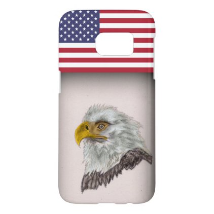 American Bald Eagle Patriotic Art Samsung Galaxy S7 Case