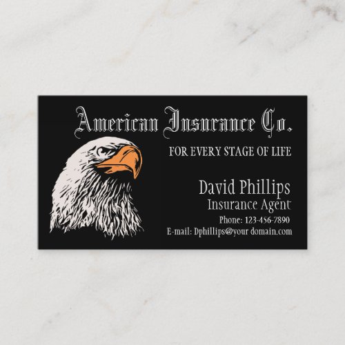 American Bald Eagle Patriotic Business Card