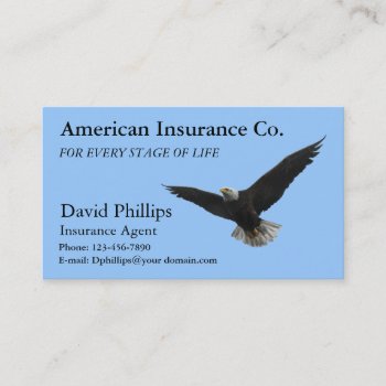 American Bald Eagle Patriotic Business Card by Lasting__Impressions at Zazzle