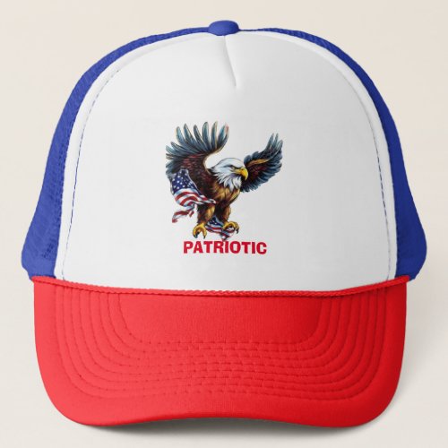 American bald eagle patriotic trucker hat