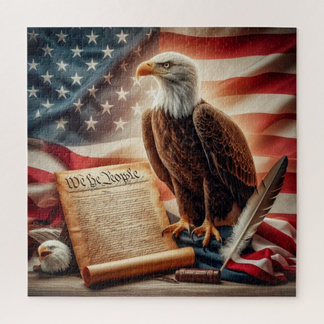American Bald Eagle Patriotism Jigsaw Puzzle (Vertical)