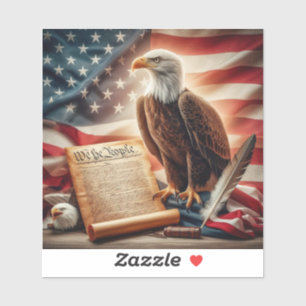 American Bald Eagle Patriotism Sticker